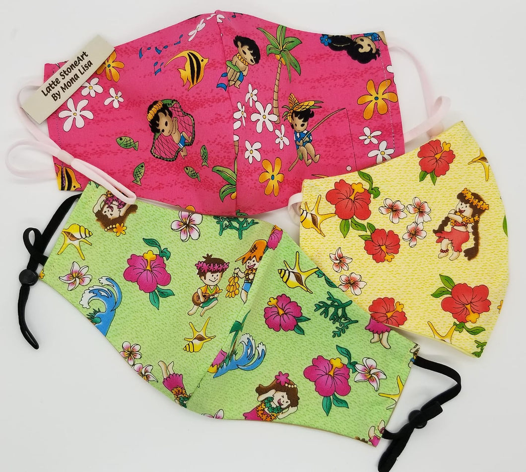 Face Mask ~ Island Style Kids - Adult & Child Sizes